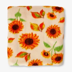Coperta in pile con stampa autunnale - 180x130 cm