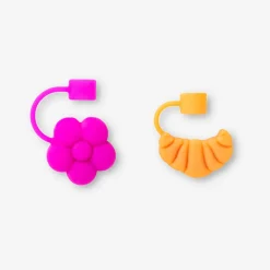 Copri-cannucce fiore & croissant - 2 pz