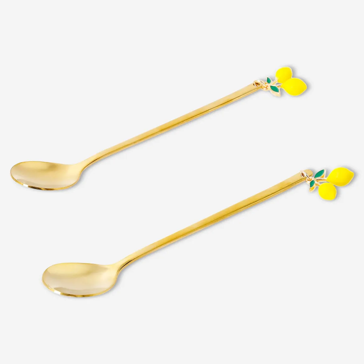 Cucchiai oro con limoni - 2 pz
