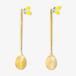 Cucchiai oro con limoni - 2 pz