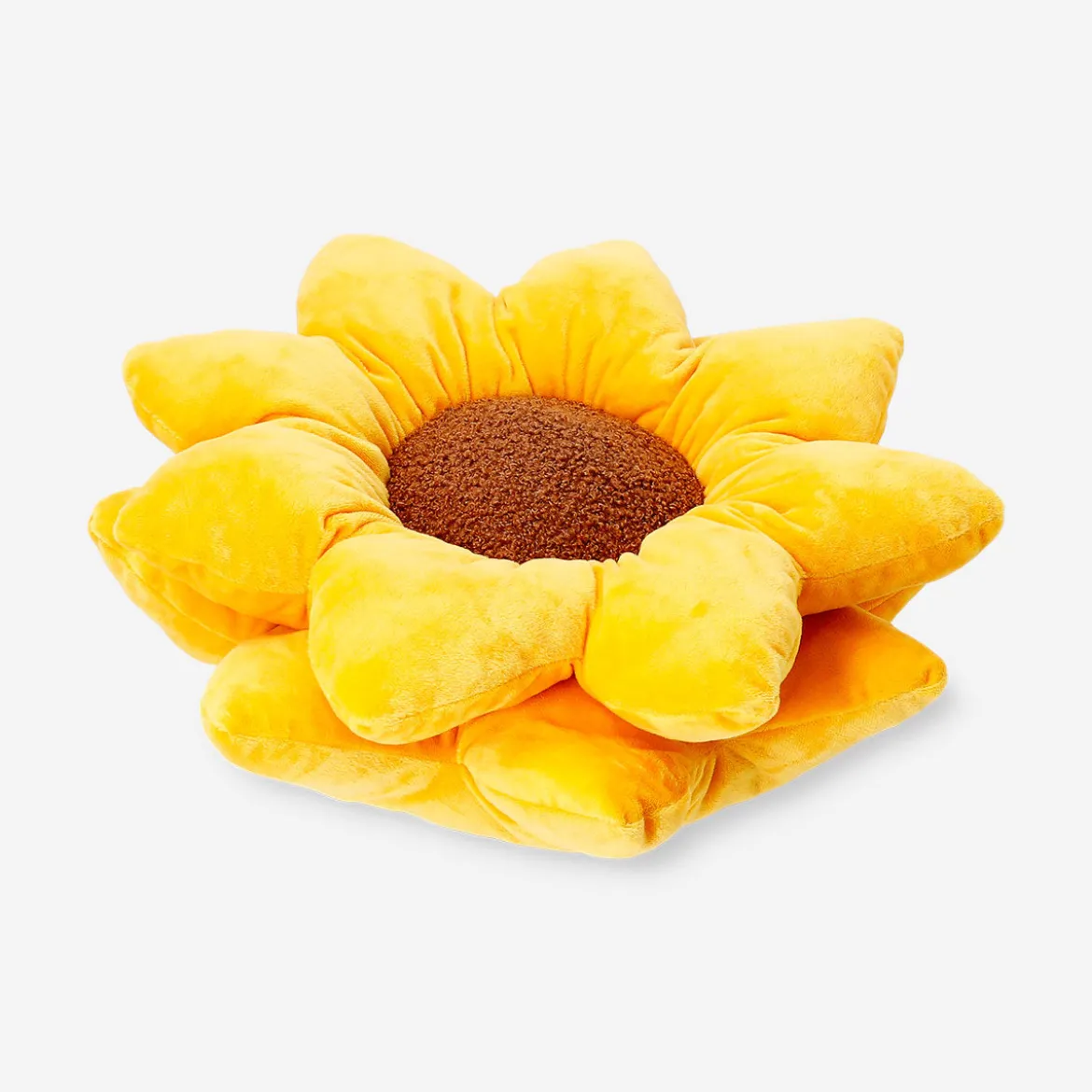 Cuscino giallo a forma di girasole - 39 cm