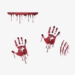 Decorazioni per finestre a forma di macchie di sangue - 6 pz