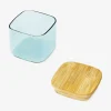 Designer Collection - Contenitore in vetro verde con coperchio - 200 ml