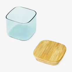 Designer Collection - Contenitore in vetro verde con coperchio - 200 ml