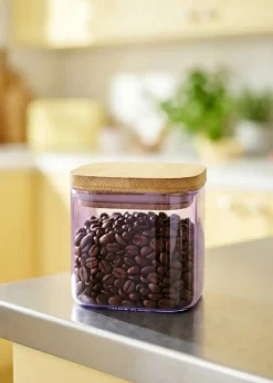 Designer Collection - Contenitore in vetro viola con coperchio - 200 ml