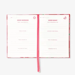 Diario della gratitudine rosso floreale - in inglese