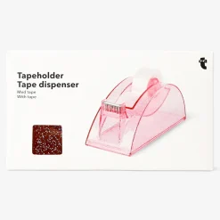 Dispenser per nastro adesivo rosa glitter