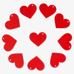 Etichette regalo a forma di cuore - 10 pz