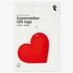 Etichette regalo a forma di cuore - 10 pz