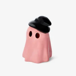 Fantasma luminoso rosa con cappello - 13 cm