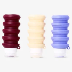 Flaconi da viaggio pieghevoli in silicone - 3 pz