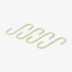 Ganci a S in metallo dorato - 4 pz