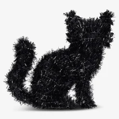 Gatto nero decorativo seduto - 34 cm
