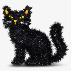 Gatto nero decorativo seduto - 34 cm
