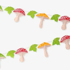 Ghirlanda di funghi in feltro - 200 cm
