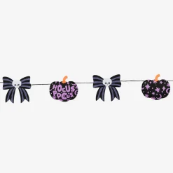 Ghirlanda di Halloween in feltro con zucche e fiocchi - 300 cm