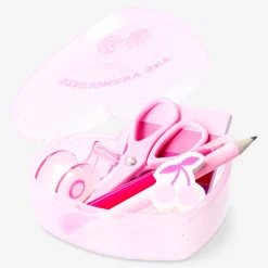 Kit cancelleria in scatola a forma di cuore