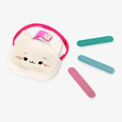 Kit per la cura delle unghie in pochette a forma di gatto