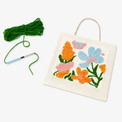Kit per ricamo punch needle - Quadro floreale