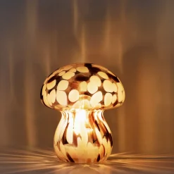 Lampada cosy - fungo in vetro a pois