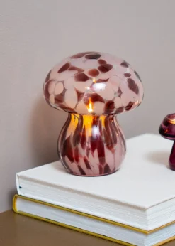 Lampada cosy - fungo in vetro a pois