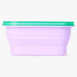 Lunchbox pieghevole lilla con spork - 600 ml