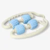 Massaggiatore blu e beige per le gambe