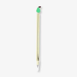 Matita eterna - oro con topper pera verde