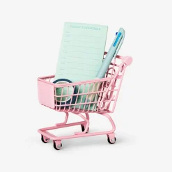 Mini carrello della spesa rosa