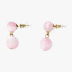 Orecchini pendenti - Pietre rosa