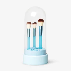 Organizer e pulitore per pennelli trucco blu