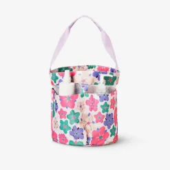 Organizer floreale da appendere per il bagno