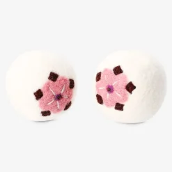 Palline di lana per bucato con motivi floreali - 2 pz