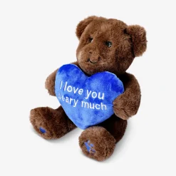 Peluche - Orsetto marrone con cuore blu