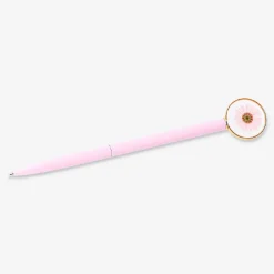 Penna a sfera con fiore - inchiostro nero