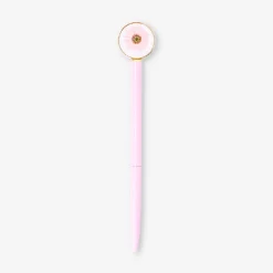 Penna a sfera con fiore - inchiostro nero