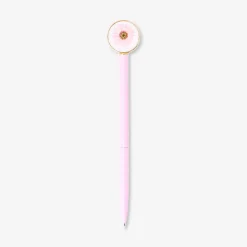 Penna a sfera con fiore - inchiostro nero