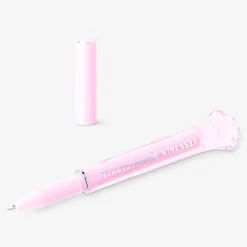 Penna a sfera - rosa con zampa di gatto