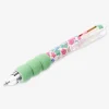 Penna gel cancellabile multicolore - design floreale
