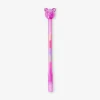 Penna gel multicolore - Puntale con gatto viola