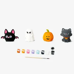 Personaggi decorativi di Halloween fai da te con colori e pennello - 4 pz