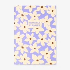 Planner settimanale A4 floreale con copertina morbida - In inglese