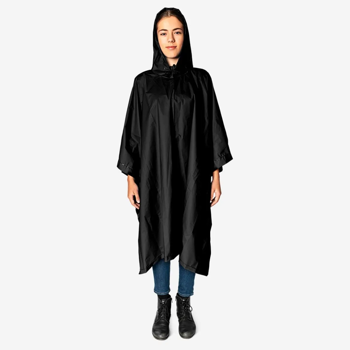 Poncho antipioggia nero per adulti