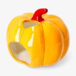 Portacandela LED a forma di zucca - 14 cm