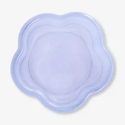 Portacandela tealight in vetro blu latte