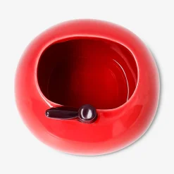 Portamatite in ceramica a forma di mela rossa