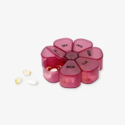 Portapillole rotondo rosso