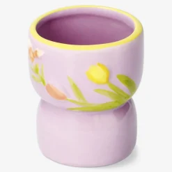 Porta tealight con fiori in rilievo