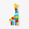 Puzzle di numeri di giraffa in legno
