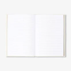 Quaderno A5 bianco con copertina in tessuto